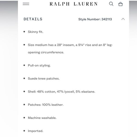 Polo Ralph Lauren Horse Riding Leggings Black Suede Knee Patch Equestrian Size L - Picture 10 of 10